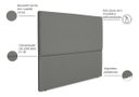 Ver imagem 2 de Cabeceira Cama Box Orgânica Queen 160cm Luna Suede C/frame Grafite