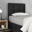 Ver imagem 1 de Cabeceira Estofada Cama Box Solteiro 90 Cm Milão Suede:suede Preto