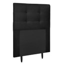 Ver imagem 2 de Cabeceira Estofada Cama Box Solteiro 90 Cm Milão Suede:suede Preto