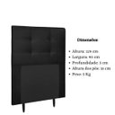 Ver imagem 6 de Cabeceira Estofada Cama Box Solteiro 90 Cm Milão Suede:suede Preto