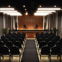 Ver imagem 6 de Kit 4 Cadeiras Hoteleiras Auditório Empilhável Linho M23 Preto - Mpozenato