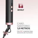 Ver imagem 2 de Escova Alisadora Black Rose Mondial Preto/rose Ea-07 Bivolt