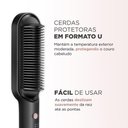 Ver imagem 3 de Escova Alisadora Black Rose Mondial Preto/rose Ea-07 Bivolt