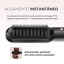 Ver imagem 6 de Escova Alisadora Black Rose Mondial Preto/rose Ea-07 Bivolt