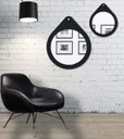 Ver imagem 3 de Espelho Decorativo Flat Wood Preto 50cm