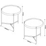Conjunto Mesa Lateral Aqua Marmore Branco Cobre Redonda - 4