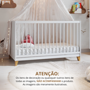 Ver imagem 7 de Berço Padrão Nacional Magia com Pés em Madeira Maciça 132,4cm Branco
