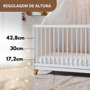 Ver imagem 4 de Berço Padrão Nacional Magia com Pés em Madeira Maciça 132,4cm Branco