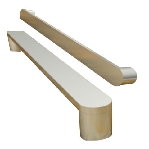 Puxador Alça para Porta de Passagem 5095 Escovado 400mm Mital 01 Par