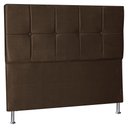 Ver imagem 1 de Cabeceira King 1,95m Lisboa Suede Marrom