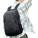 Ver imagem 3 de Mochila Notebook Viagem Impermeável Casual Antifurto Usb 26l