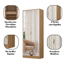 Ver imagem 4 de Sapateira Armário Multiuso com Espelho 2 Portas Prestige Amendola Touch