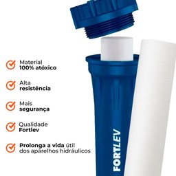 Kit Filtro P/ Caixa D'água ou Cavalete com Refil Fortlev - 6