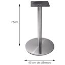 Ver imagem 6 de Mesa Beta em Inox 75 cm (Altura) com Tampo em MDP Redondo 70 cm Preto