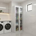 Ver imagem 5 de Armário Multiuso Lavanderia 2 Portas com Vidro 60cm Multimóveis Cr30051 Branco
