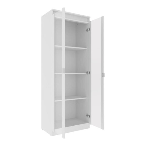 Armário Multiuso Lavanderia 2 Portas com Vidro 60cm Multimóveis Cr30051 Branco