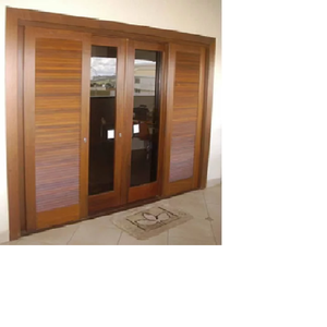 Porta Balcão de Madeira Maciça 2,14x1,40 Cx.14 com Fechadura 6folhas