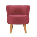 Ver imagem 2 de Kit 3 Cadeiras Estofadas para Sala de Espera Tecido Veludo Aconchegante Pés de Madeira Resistente