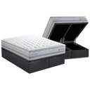 Ver imagem 1 de Cama Box C-auxiliar King: Colchão Herval Maxspring Petra C1662 + Base Crc Suede Gray(193x203x33)