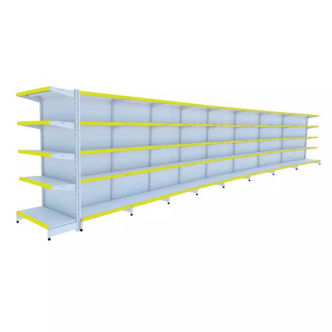 Gondola Centro 170 Fit Ate 8 Metros 1 Ponta Branco 85b Pe Amarelo