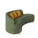 Ver imagem 3 de Sofá 2 Lugares Orgânico 220cm Morgan Pé Ferro Champanhe Napoli Verde/amarelo D03 - D'rossi