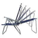 Ver imagem 5 de Cadeira de Praia Alumínio Reforçada 5 Posições Infinita Up Colors Onça Zaka 120 Kg