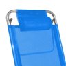 Cadeira de Praia Alumínio Reforçada 5 Posições Top Line Azul Zaka 120 Kg - 5