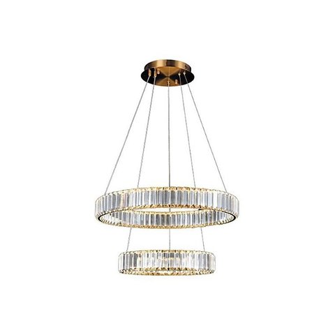 Pendente Lustre LPT-019 SMD 55W 4400LM 3 em 1 Cristal para Salas e Quartos