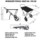 Ver imagem 4 de Carrinho de Praia Alumínio Smart Car Preto Zaka