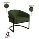 Ver imagem 3 de Poltrona Sala Decorativa Arielle Industrial Preto Sintético Pu D03 - D’Rossi