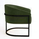 Ver imagem 5 de Poltrona Sala Decorativa Arielle Industrial Preto Sintético Pu D03 - D’Rossi