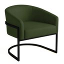Ver imagem 2 de Poltrona Sala Decorativa Arielle Industrial Preto Sintético Pu D03 - D’Rossi