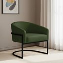 Ver imagem 1 de Poltrona Sala Decorativa Arielle Industrial Preto Sintético Pu D03 - D’Rossi