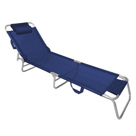Espreguiçadeira Master Marinho de Praia/Piscina em Alumínio Zaka