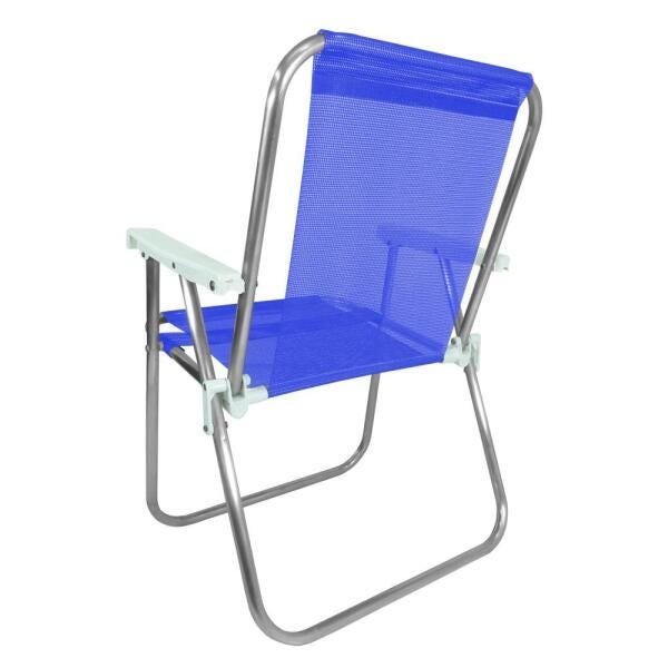 Cadeira Alta Alumínio Azul Zaka - 2