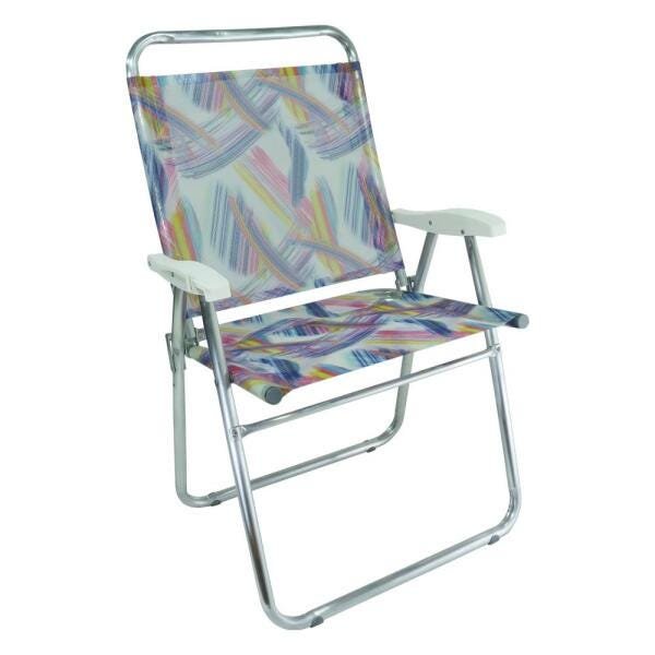 Cadeira Alumínio King Colors Aquarela Zaka Super Resistente 140kg