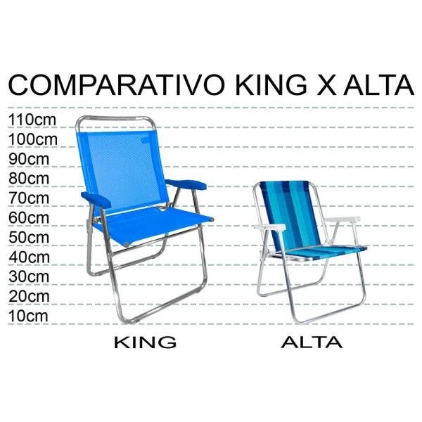 Cadeira Alumínio King Colors Aquarela Zaka Super Resistente 140kg - 5