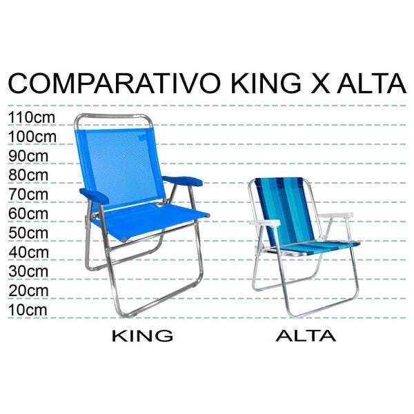 Cadeira Alumínio King Colors Bambu Zaka Super Resistente 140kg - 7