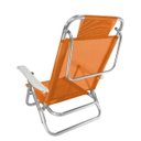 Ver imagem 2 de Cadeira de Praia Alumínio Reforçada 5 Posições Banho de Sol Laranja Zaka 120 KG