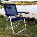 Ver mais imagens de Cadeira Alumínio Reforçada Cancun Plus Marinho Zaka 120kg