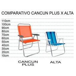 Cadeira Alumínio Reforçada Cancun Plus Marinho Zaka 120kg - 5