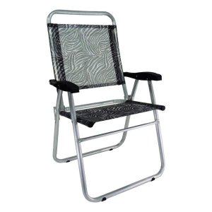 Cadeira Alumínio Reforçada Cancun Plus Colors Zebra Zaka 120kg