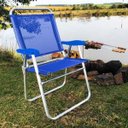 Ver imagem 6 de Cadeira Alumínio Reforçada Cancun Plus Azul Zaka 120kg