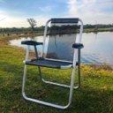 Ver mais imagens de Cadeira Alumínio Plus Preta Zaka 120kg