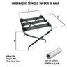 Suporte de Mala Preto Alumínio Reforçado 100 KG - 3
