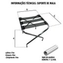 Ver imagem 3 de Suporte de Mala Preto Alumínio Reforçado 100 Kg