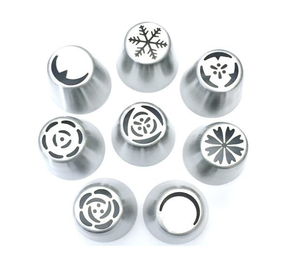 Kit 8 Bicos Adaptador Sacos Russo Para Decorar Bolo Cupcake - 2