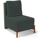 Ver imagem 1 de Poltrona Decorativa Sala de Estar Living Hungria L02 Couríssimo Verde Suede Verde Musgo - Lyam