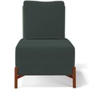 Ver imagem 6 de Poltrona Decorativa Sala de Estar Living Hungria L02 Couríssimo Verde Suede Verde Musgo - Lyam