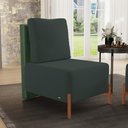 Ver imagem 7 de Poltrona Decorativa Sala de Estar Living Hungria L02 Couríssimo Verde Suede Verde Musgo - Lyam